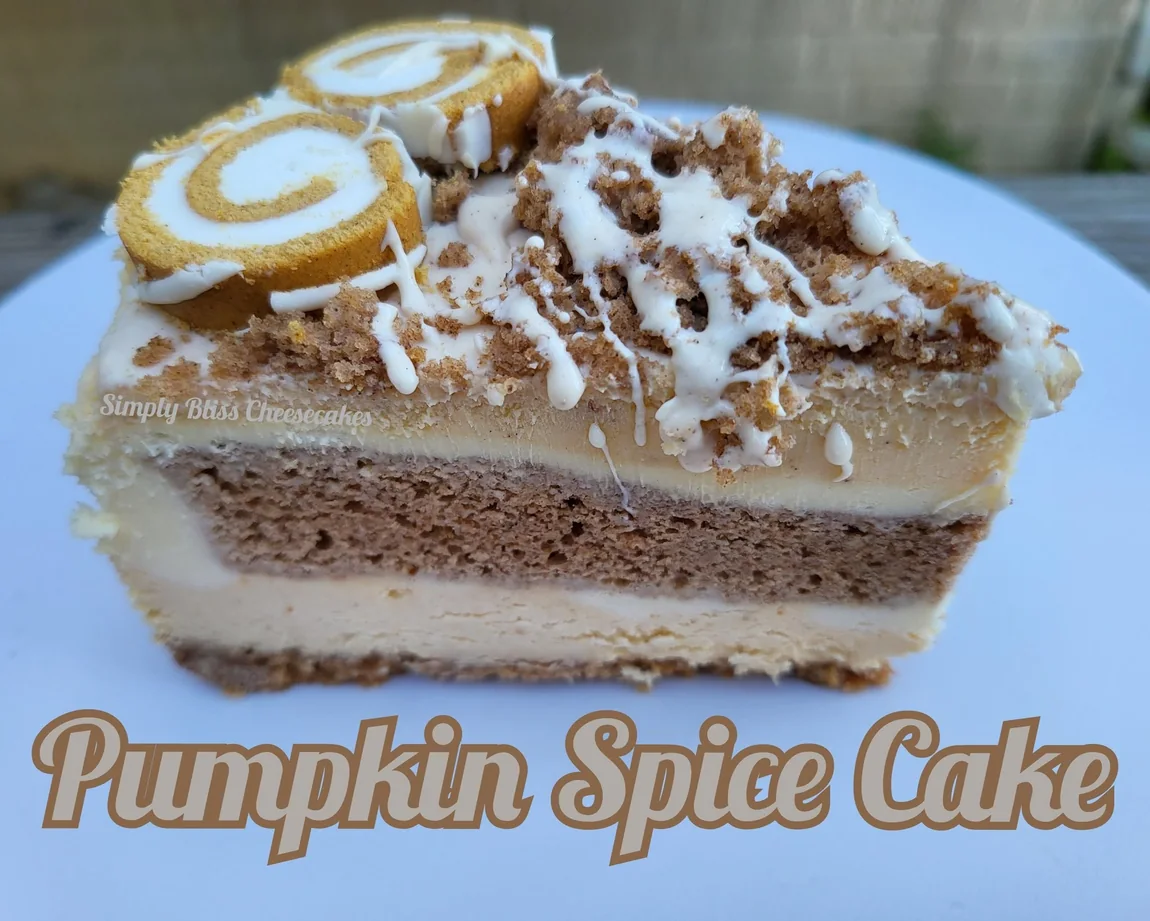 Simply Bliss Pumpkin Spice Cake cheesecake photographed by the bakery