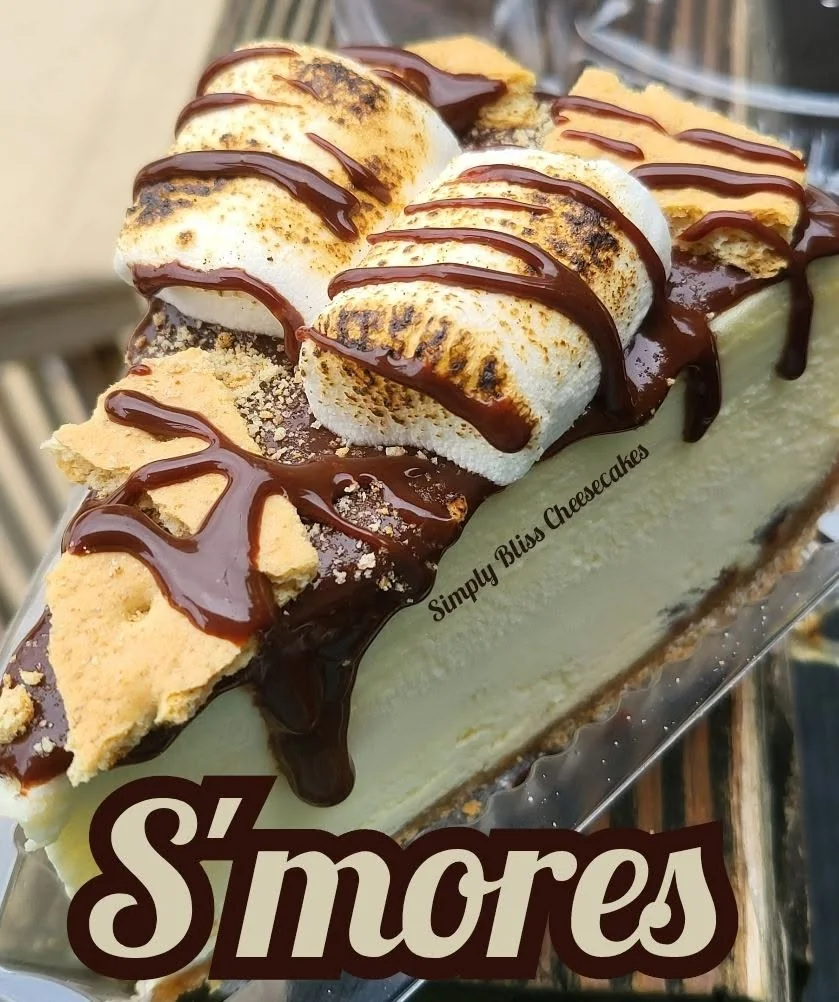 Simply Bliss S’mores cheesecake photographed by the bakery